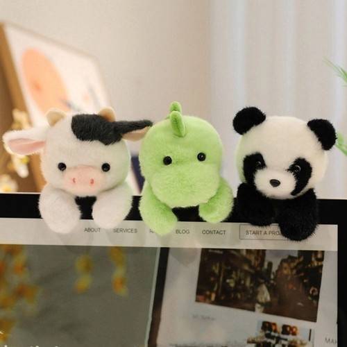 Sitting Dinosaur Plush Toy Fluffy Cow Hug Pillow Children's Day - Picture 7 of 18
