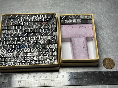 M398R Metal Letterpress Type - Engravers Extended Titling - 18 pt - 150+ - Picture 9 of 14