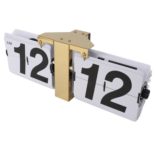 HG (Gold Stand&White Flip)Automatic Flip Clock Mechanical Clock Battery Powered - Bild 14 von 24