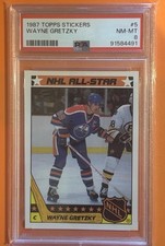 1987-88 Topps Stickers #5 WAYNE GRETZKY 87-88 PSA 8 NM-MT