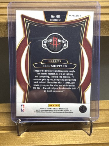 💥2024-25 Panini Select #68 Reed Sheppard Red Cracked Ice Prizm💥 - Picture 2 of 2