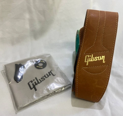 Gibson Leather Guitar Strap Brown Adjustable Vintage Comfort Accessories D955