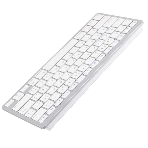 Portuguese Wireless Keyboard Mini 78 Keys Thin Portable White Compute TO - Picture 2 of 22
