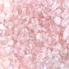  Rose Quartz Crystals, 1lb Crushed Rose Quartz Chips Bulk Tumbled Stones Pink