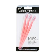 About Face Facial Razor & Eyebrow Shaper (3 Ct) - Removes Peach Fuzz on... 