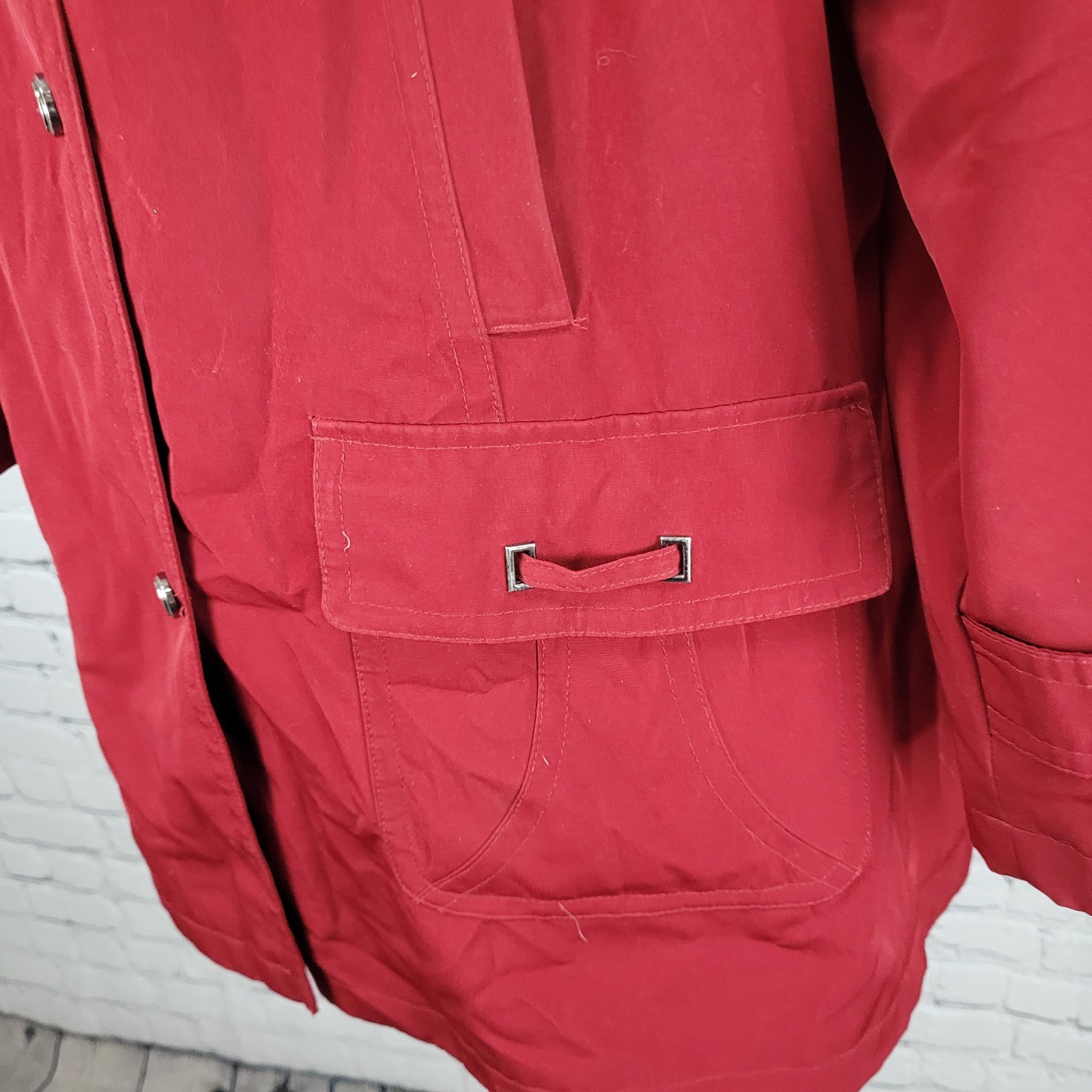 Gallery Red Full Zip Snap Lightweight Pockets Col… - image 12