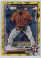 2021 Bowman Chrome Draft Sapphire Edition Yellow 65/99 Pedro Leon #BDC-92 05jo