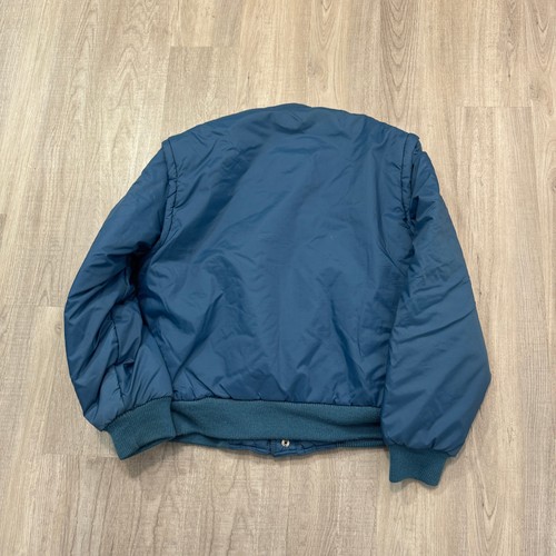 Vintage Arctic Circle Bomber Jacket Vest Men's Large Blue Teal 90s Ski Snowboard - Picture 6 of 8