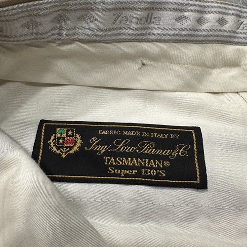 Loro Piana Zanella Tasmanian Super 130s 100% Wool Khaki/BrownPants Men's Size 35 - Picture 9 of 17