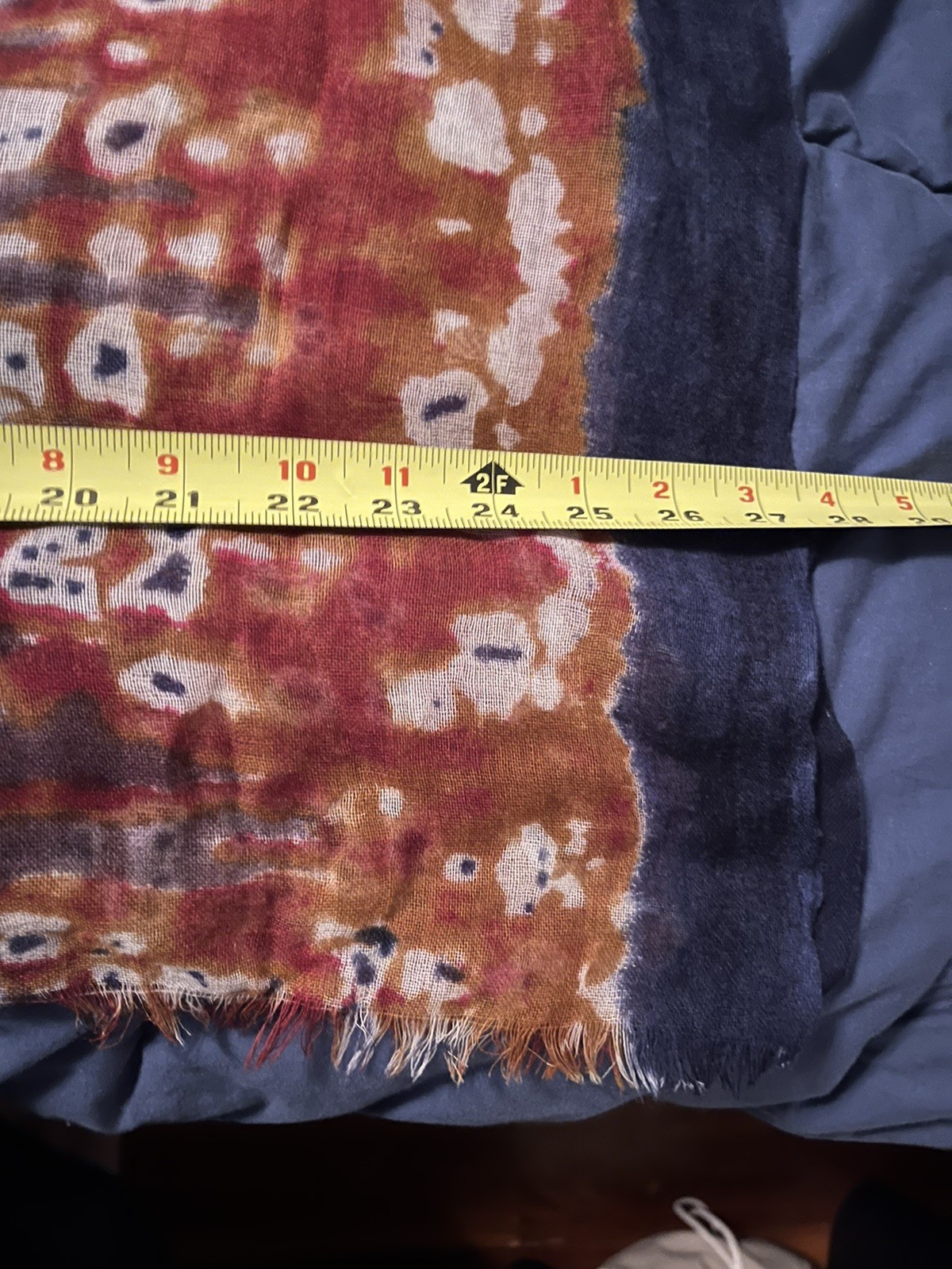 BINDYA TIE DYE 100% WOOL LARGE RECTANGULAR SCARF … - image 6