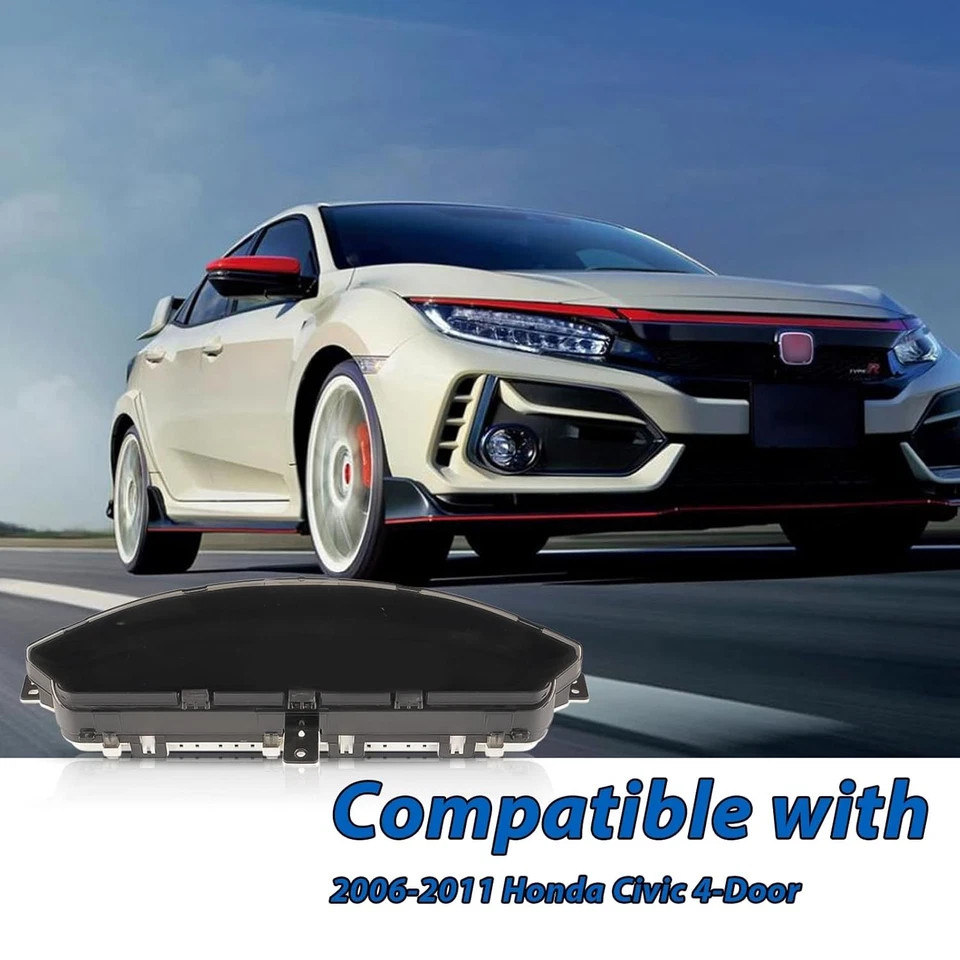 Speedometer Dash Display Gauge Instrument Cluster For Honda Civic Sedan 06-11 US