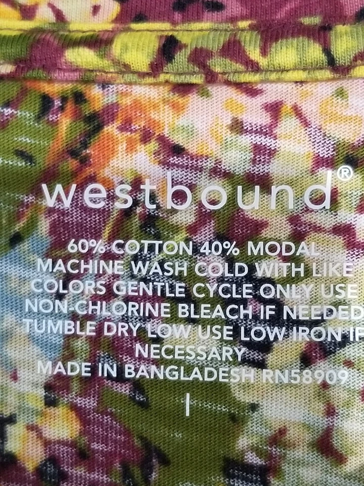 Camiseta tejida Westbound para mujer talla 1 (XL) multicolor cuello redondo manga 3/4 colorida Foto 4 de 4