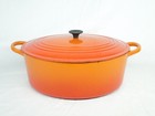 Le Creuset Vintage Volcanic Orange 31x25cm Oval Casserole Oven Dish Pot With Lid