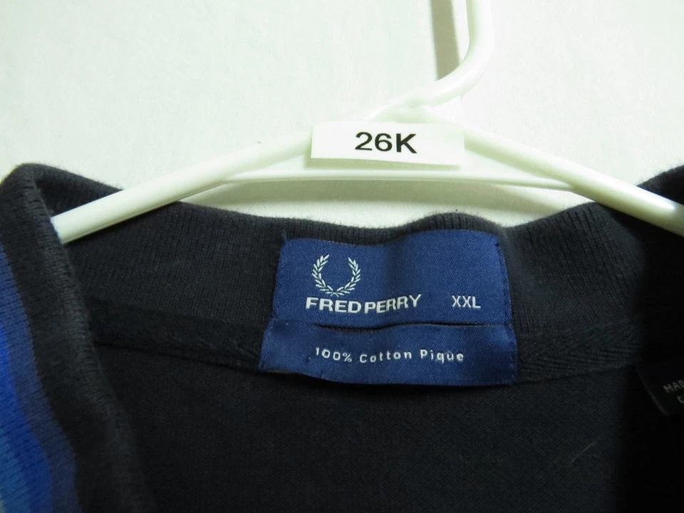 2XL Navy/Blue Fred Perry Men’s #26K Golf Polo Shirt - Image 4 of 4
