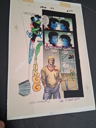 X-Men Excalibur fumetto originale Cel e sfondo TOM MORGAN & Paul Mounts 1991 - Foto 9 di 19