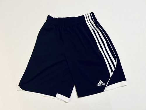 Adidas Three Stripe Athletic Shorts Boys Large (14/16) Black 9" Inseam