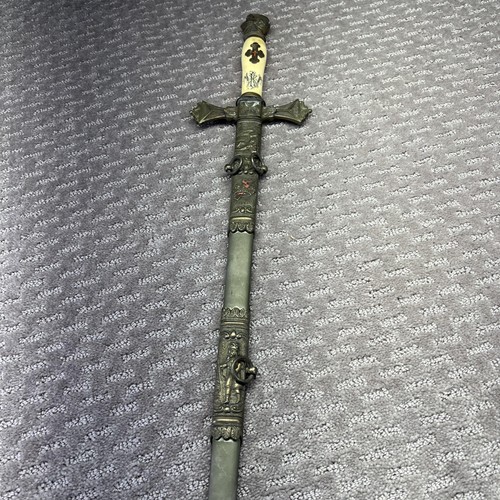 Vintage J.H. Wilson Knights Templar Ceremonial Sword Smallsword Bone Handle USA