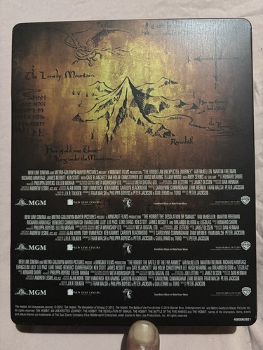 The Hobbit Motion Picture Trilogy Blu-ray 6 Disc Set Steelbook - Picture 2 of 6