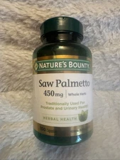 Nature's Bounty Saw Palmetto 450mg (100 Caps) ~EXP 08/2026