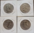 Lot of 4 Franklin Half Dollars 90% Silver lot#2