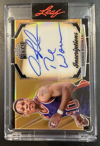 2025 Leaf Sports Heroes Dennis Rodman Inscription Autograph /100 #MHO-DR1 Bulls - Picture 3 of 3