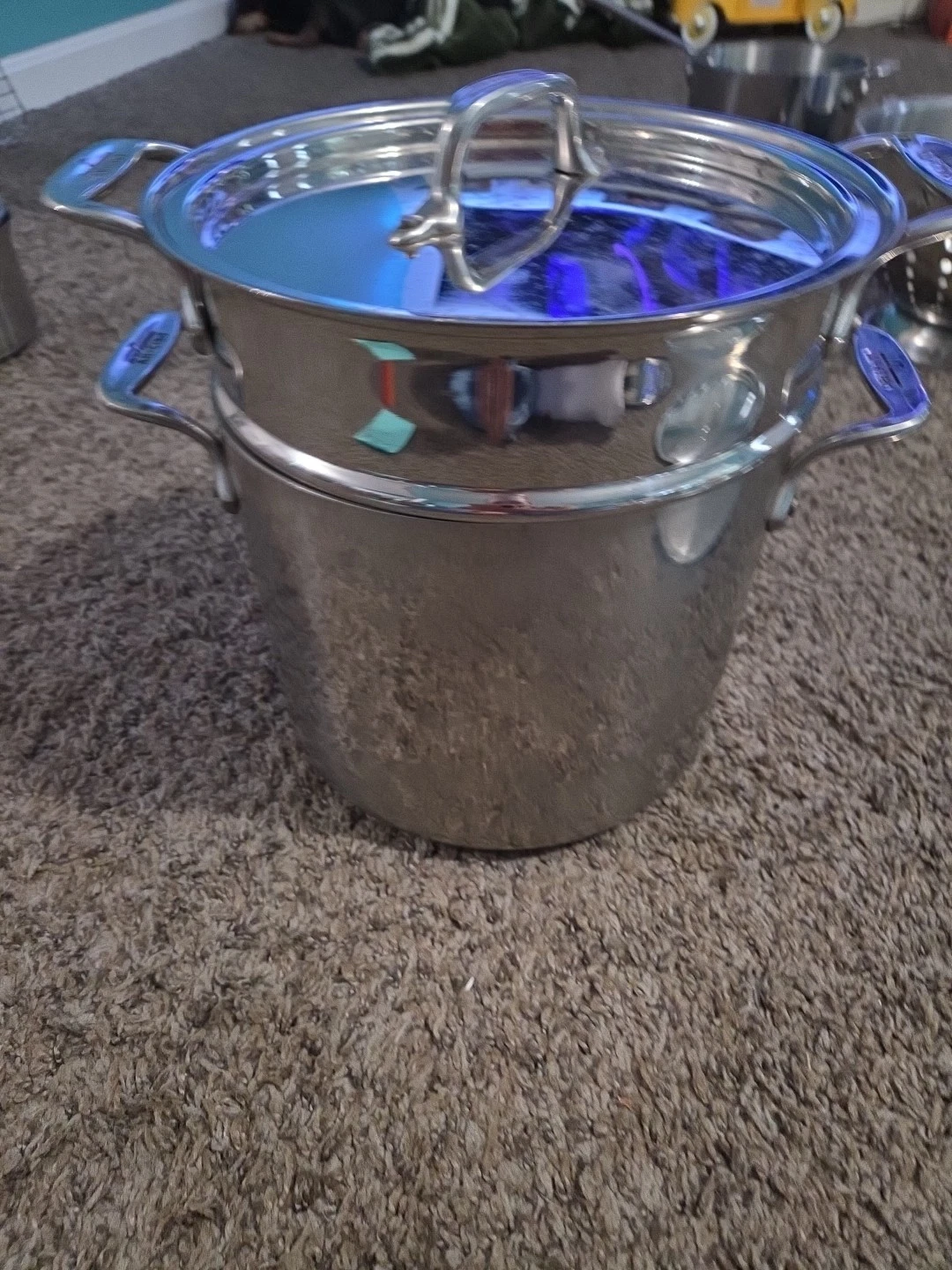 All-Clad 6Qt Stainless Steel Pasta Pot and Insert Cookware With Lid