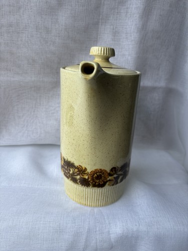 Poole Pottery Thistlewood Coffee Pot with 6 Cups & Saucers Vintage Retro Beige - Picture 17 of 20