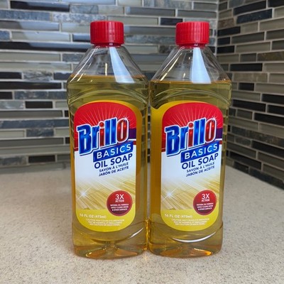 NEW Set Brillo Basics Oil Soap 3X Action Natural Wood Cleaner 16 fl oz NOS Exp.