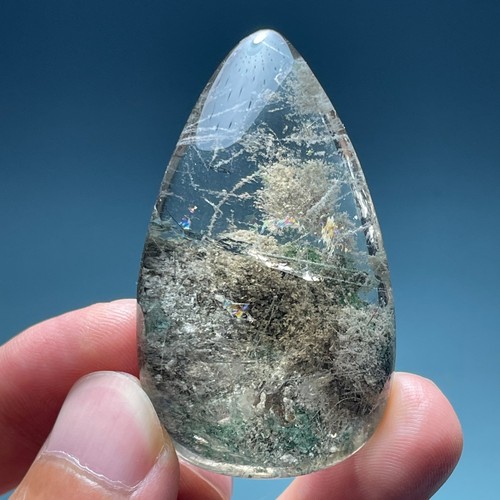 Racimo de cristal de cuarzo fantasma de 183 quilates - Inclusiones fantasma natural limpieza energética - Imagen 7 de 9