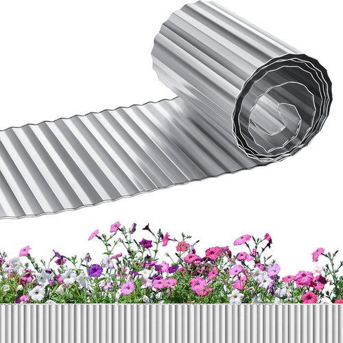 Metal Garden Edging Corrugated Galvanised Garden Lawn Plant Flower Border Roll - Picture 47 of 51