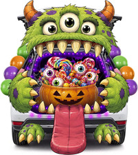 Trunk or Treat Car Decorations Kit, Monster Theme Halloween Car Decorations