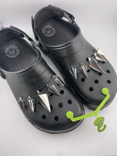 Crocs Herren Größe 11 Black Panther Wakanda Forever All Terrain Clogs SELTEN GRÖSSE NEU🔥 - Bild 17 von 19