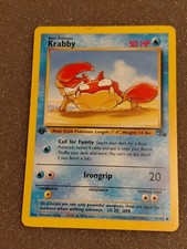 1999 Pokemon Fossil 1st Edition #51 Krabby C