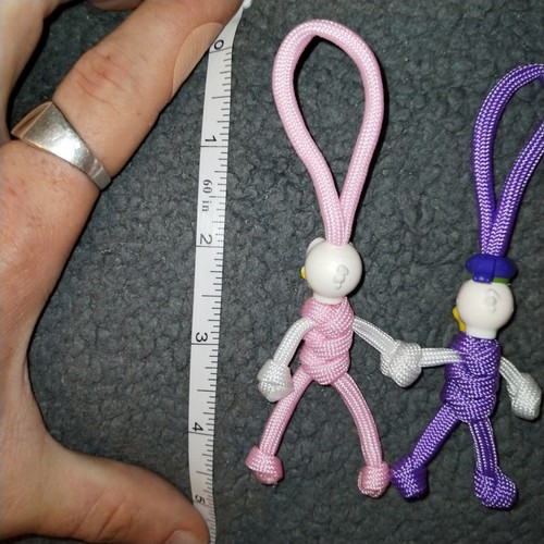 (2) Donald Daisy Duck Disney Paracord Buddy Keyring Keychain UK Handmade Figure - Picture 9 of 9