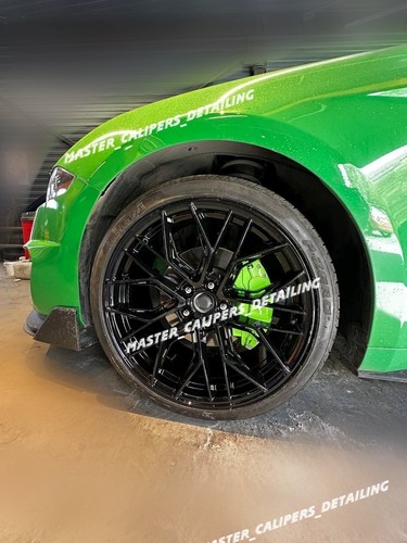 New model Lime green color Custom metal made caliper covers for Ford Mustang - Picture 6 of 9