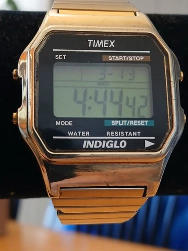 Vintage watch Timex Digital Indiglo 38mm T78677 Goldtone Mens Ready to wear