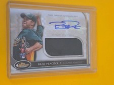 Brad Peacock 2012 Topps Finest #AJR-BP Relic Rookie X-Fractor #100/299 Auto RC