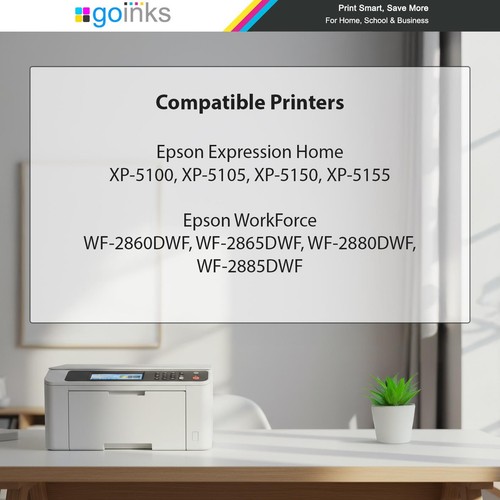 Ink Cartridge Set for Epson Workforce WF-2865DWF, WF-2885DWF - 4 Pack XL - Picture 2 of 7