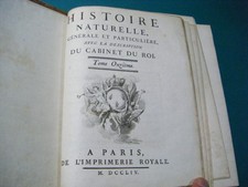 BUFFON   IN 4   IMPRIMERIE ROYALE HISTOIRE NATURELLE TOM 11  43 PL   RARE