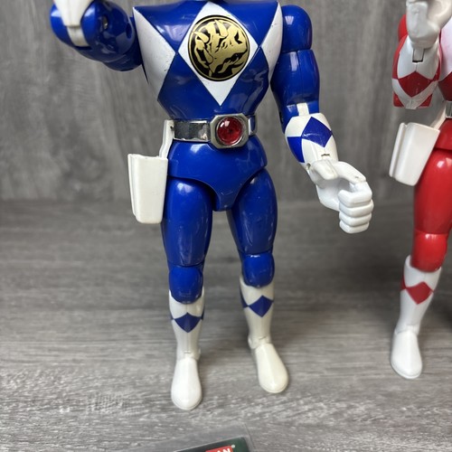 Power Rangers: Karate Chop Action (1994) set di 4 figurine rosso nero giallo blu - Foto 3 di 20