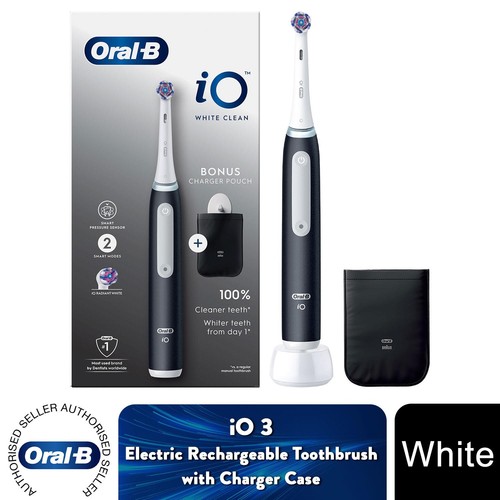Oral-B iO Elektrische Wiederaufladbare Zahnbürste 2 Modi mit Ladeetui, Schwarz - Bild 2 von 11