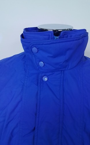Vintage 1990's Raven Down Jacket Men's L Blue Full Zip Hoodless #J2996 - Picture 4 of 15