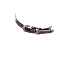 Brighton Women  s Brown Alligator 1  Belt Tooled Buckle And Tip Size 30