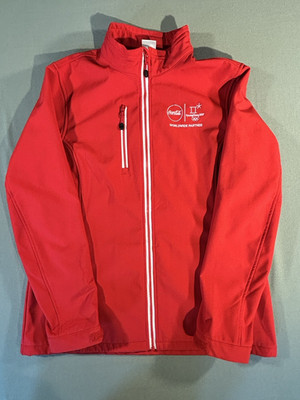 Coca-Cola Pyeongchang 2018 Olympics Rare Red Embroidered Warm-Up Jacket Women L
