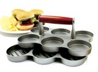 Norpro 6 Cavity Cast Aluminum 2 oz Mini Burger Press