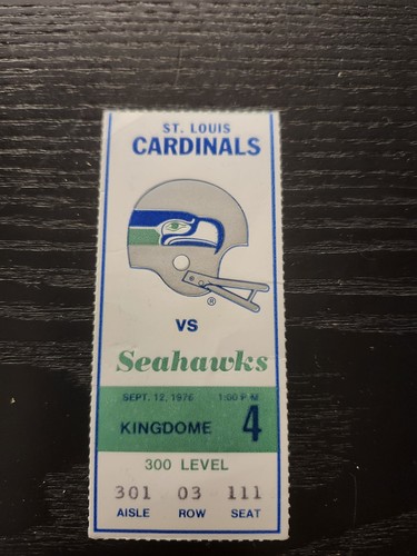 1976 Steve Largent NFL Debut Ticket Stub, Seattle Seahawks ~ HOF- September 12 - Picture 5 of 5