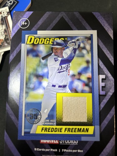 2025 Topps Series 1 - 1990 Freddie Freeman #T90R-FF Game Used Bat Memorabilia