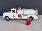 Very nice original paint vintage Tonka 1959 white #5 pumper fire truck w hydrant