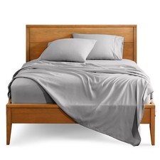 Ultra Soft Split Head Flex King Sheet Set Light Grey 4 Piece Bedding Set