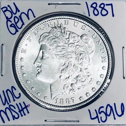 1887 BU UNCIRCULATED MORGAN SILVER DOLLAR AUTHENTIC U.S. MINT FREE SHIPPING 4596